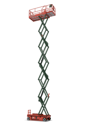 Sinoboom 1414E electric scissor lift with wide basket