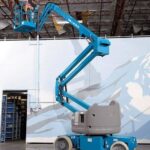Genie Z40/23 NRJ articulating boom good reach to ceiling in warehouse